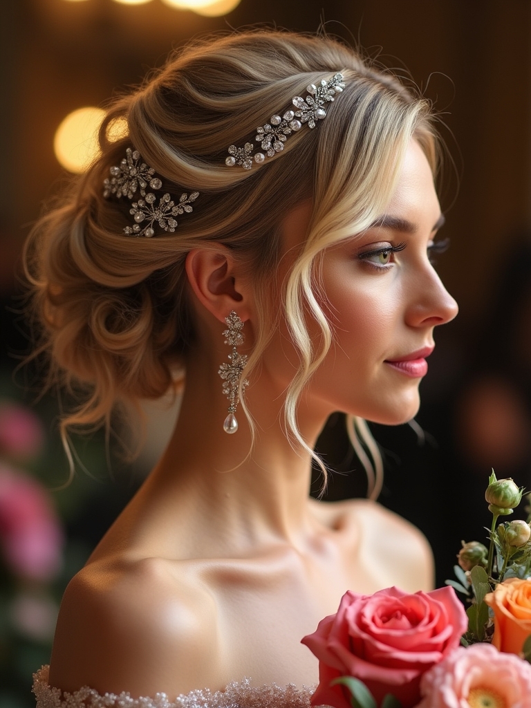 elegant twisted updo hairstyle