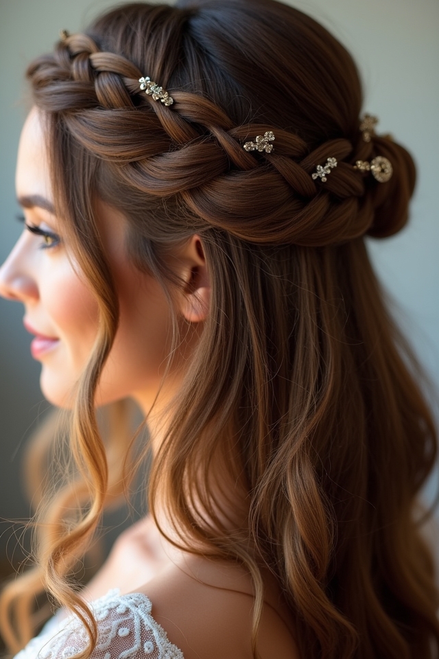 twisted half updo hairstyle variations